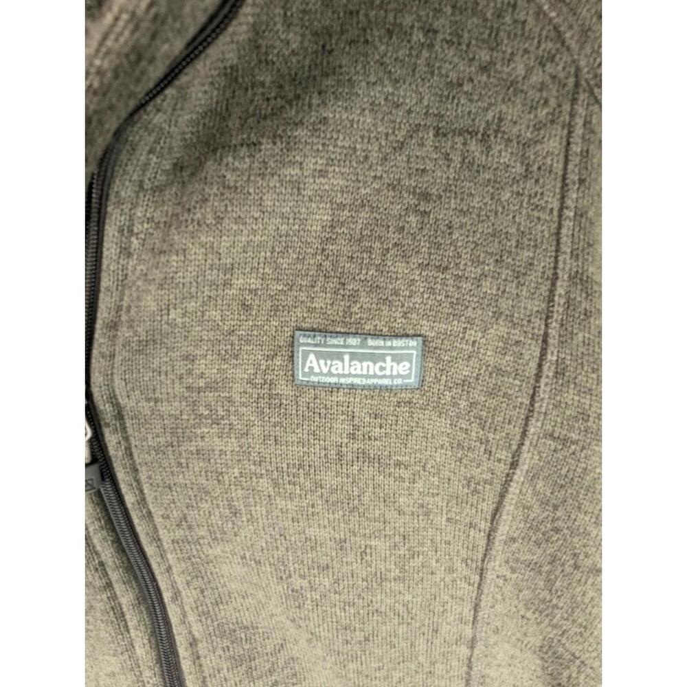 Avalanche Men's Full Zip Fleece Jacket Brown Zip Pockets Medium Chore Walking - Picture 3 of 9